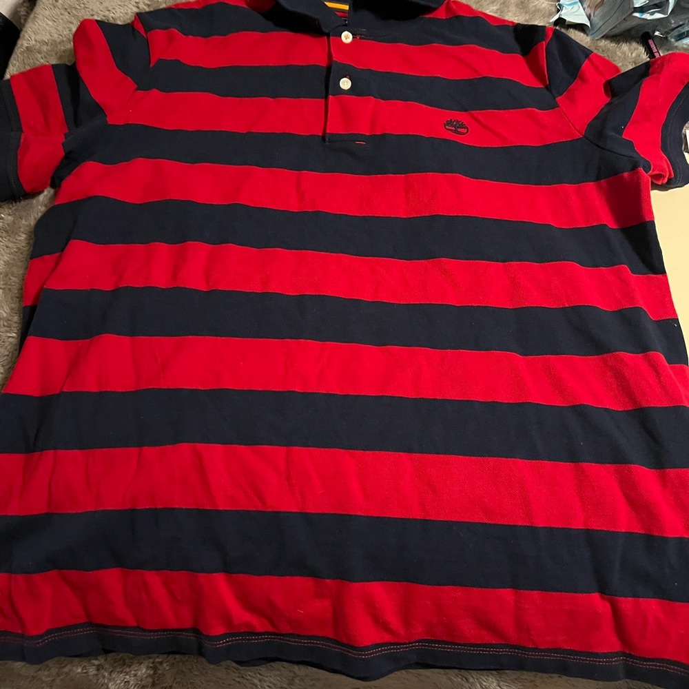 Red /Navy Timberland polo